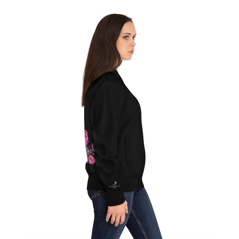 Virgen De Guadalupe Women's Bomber Jacket AOP, Chamarra De La Reina De