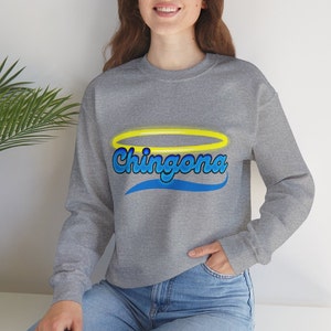 Chingona Halo Pop Art Heavy Blend ™ Rundhals-Sweatshirt, Latein Marke, Regalo für Amiga