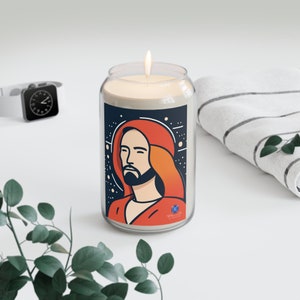 Divine Jesus Art Scented Candle: Catholic Altar Candle, 13.75oz, Spiritual Gift