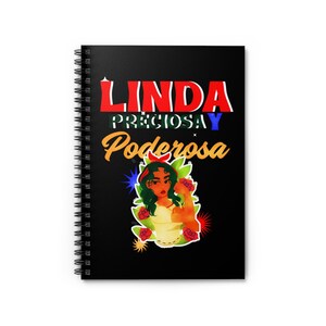 Caderno Espiral Linda Preciosa y Poderosa - Linha Régua