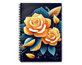 Yellow Roses Spiral Notebook - Ruled Line