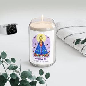 Our Lady of Aparecida Duftkerze, 13.75oz, Velas Catolicas, Catholic Gifts