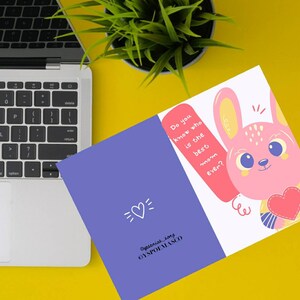 Cute Mother&#39;s Day Card | Bunny Design | Instant Download PDF | Print at Home Greeting Card | 5x7 DIY Printable Card