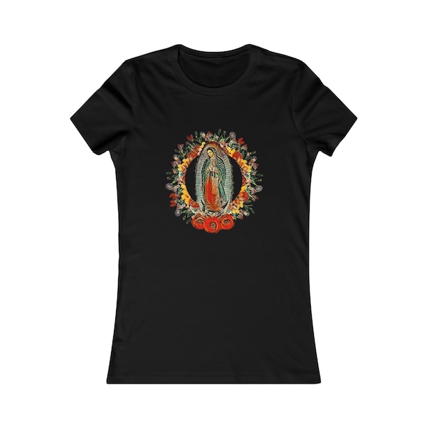 T-shirt préféré des femmes de Notre-Dame de Guadalupe, chemise Virgen de Guadalupe, t-shirt unique de la dame de Guadalupe, cadeaux catholiques