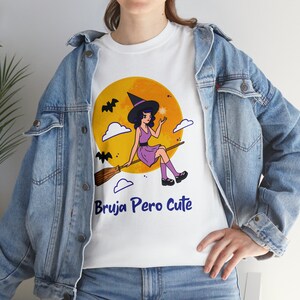 Bruja Pero Cute Heavy Cotton Tee, Cute Bruja T-shirt, Pastel halloween Shirt, latina shirts