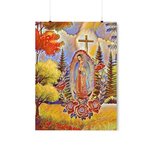 La Virgen de Guadalupe Premium Matte Vertical Posters, Our Lady of Guadalupe Wall Art, Catholic Gift, Catholic home decor