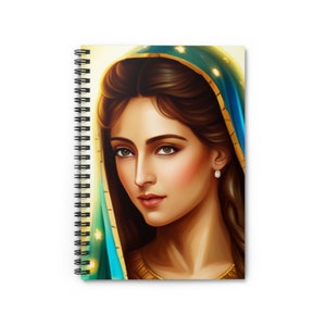 Virgin Mary Spiral Notebook - Ruled Line, Virgen Maria Libreta, Prayer Journal