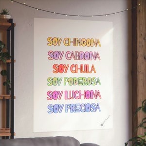 Spanish Affirmations Matte Vertical Posters, Latina Gifts, Hispanic Decor