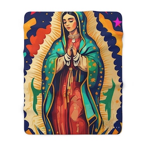 Cobertor de lã Sherpa La Virgen De Guadalupe