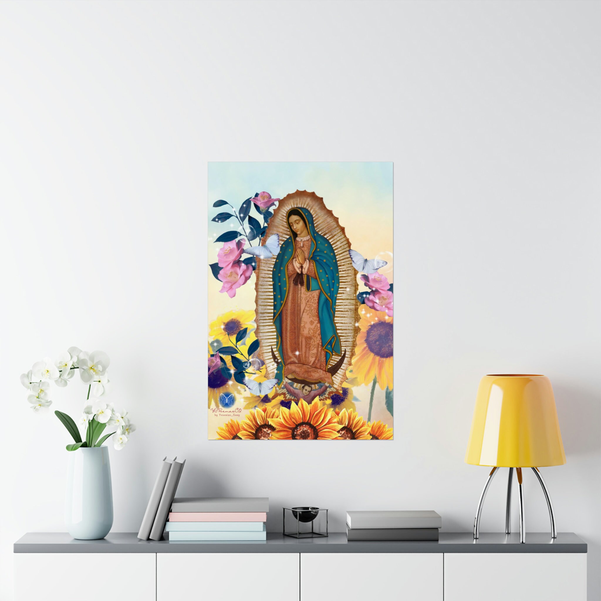 La Virgen De Guadalupe Matte Vertical Poster, Catholic Decor, Catholic Gifts, Our Lady of Guadalupe Art