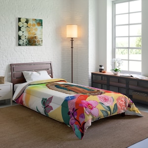Our Lady of Guadalupe Retro Design Comforter, La Virgen De Guadalupe, Catholic Gifts