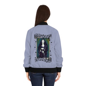 Selena Women&#39;s Lavender Bomber Jacket (AOP)