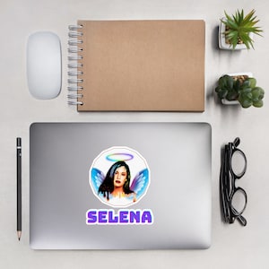 Selena Angel Wings Bubble-free stickers, Music legend Selena decal, Unique Selena Fan Gift