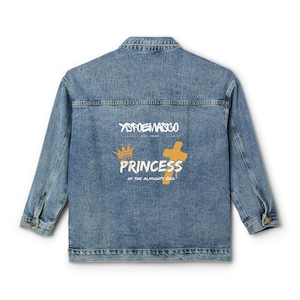 Princess of God Women&#39;s Denim Jacket, Christian Apparel, Catholic Jacket