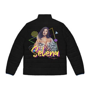 Selena 90&#39;s Vibe Puffer Jacket - Retro Winter Coat, Men&#39;s Outerwear, Trendy Fashion Apparel, Hipster Jacket, Gift for 90&#39;s Music Fans