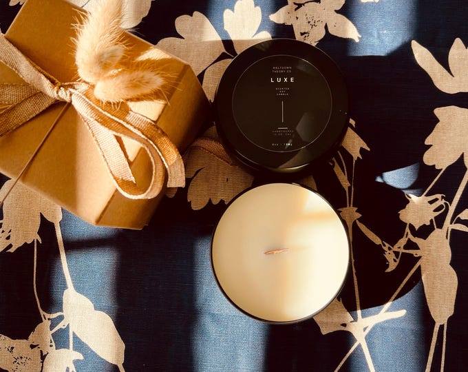Modern Luxe Soy Candle | 8 oz. Wood Wick Travel Tin