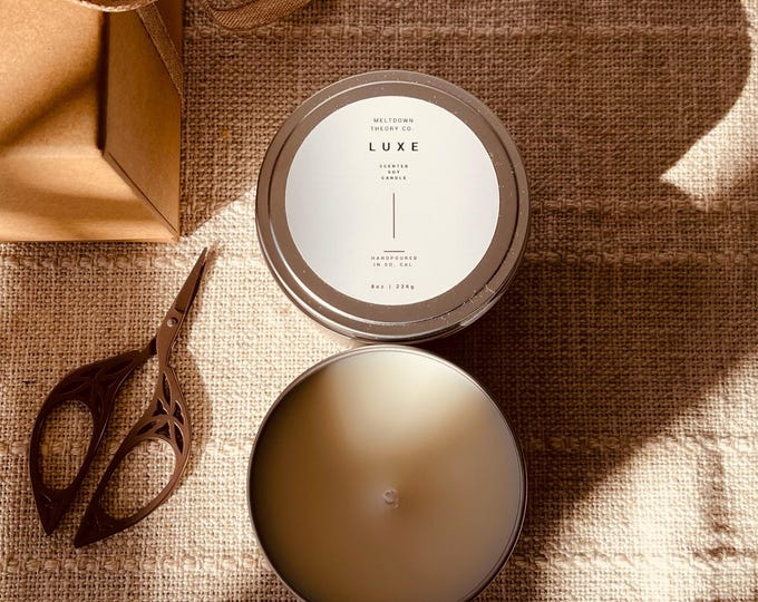 Soy Luxe Candle Tins 8 oz. | Fall - Holiday Scents Edition