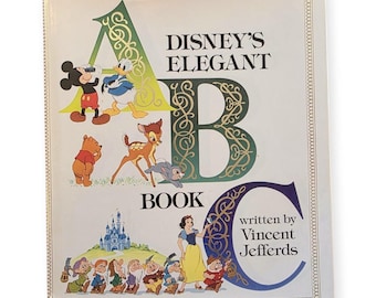 El elegante libro del abecedario de Disney, de Vincent Jefferds, 1983, sobrecubierta de tapa dura grande