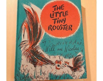 El pequeño gallo diminuto de William Lipkind/Nicolas Mordvinoff 1960 Tapa dura Vtg