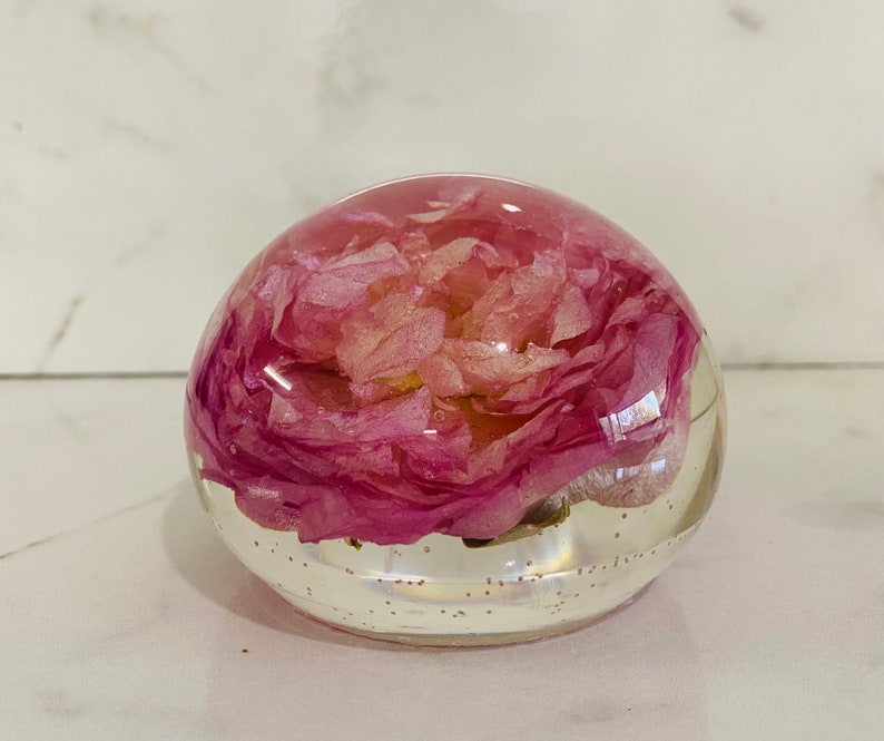 Paper Weight With Flowers Wedding Flowers Preserved Bouquet Etsy