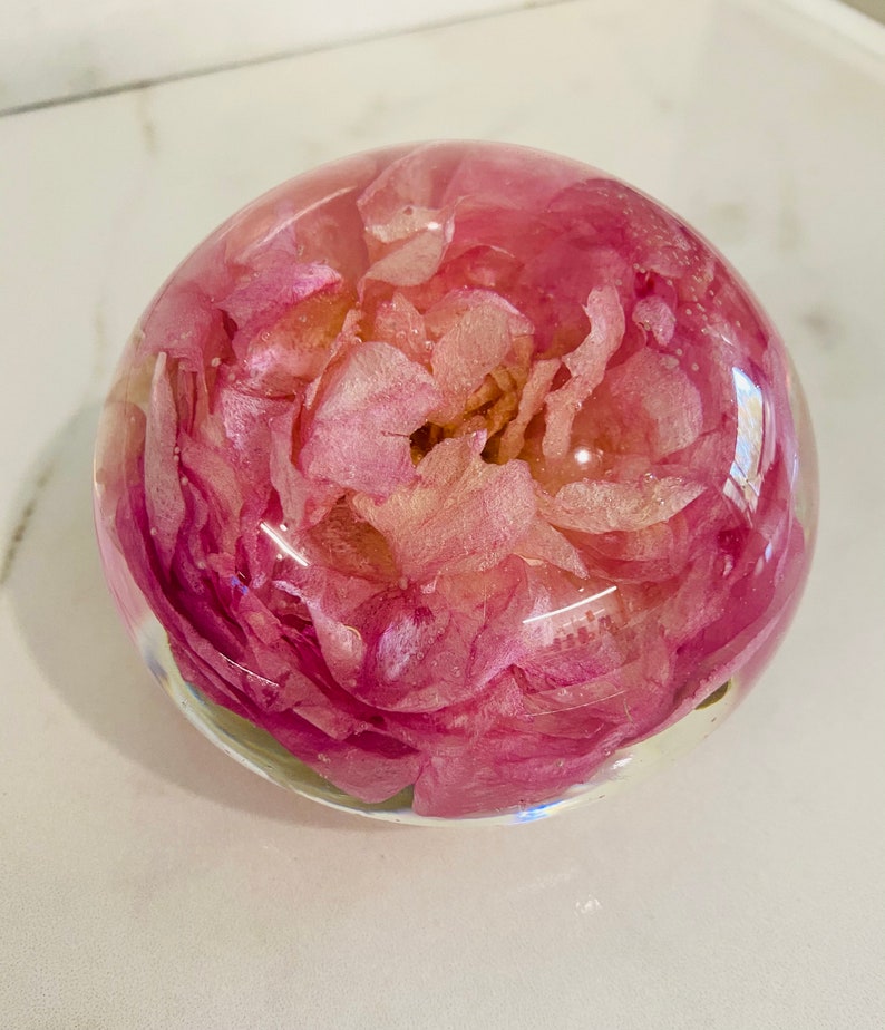 Paper Weight With Flowers Wedding Flowers Preserved Bouquet Etsy