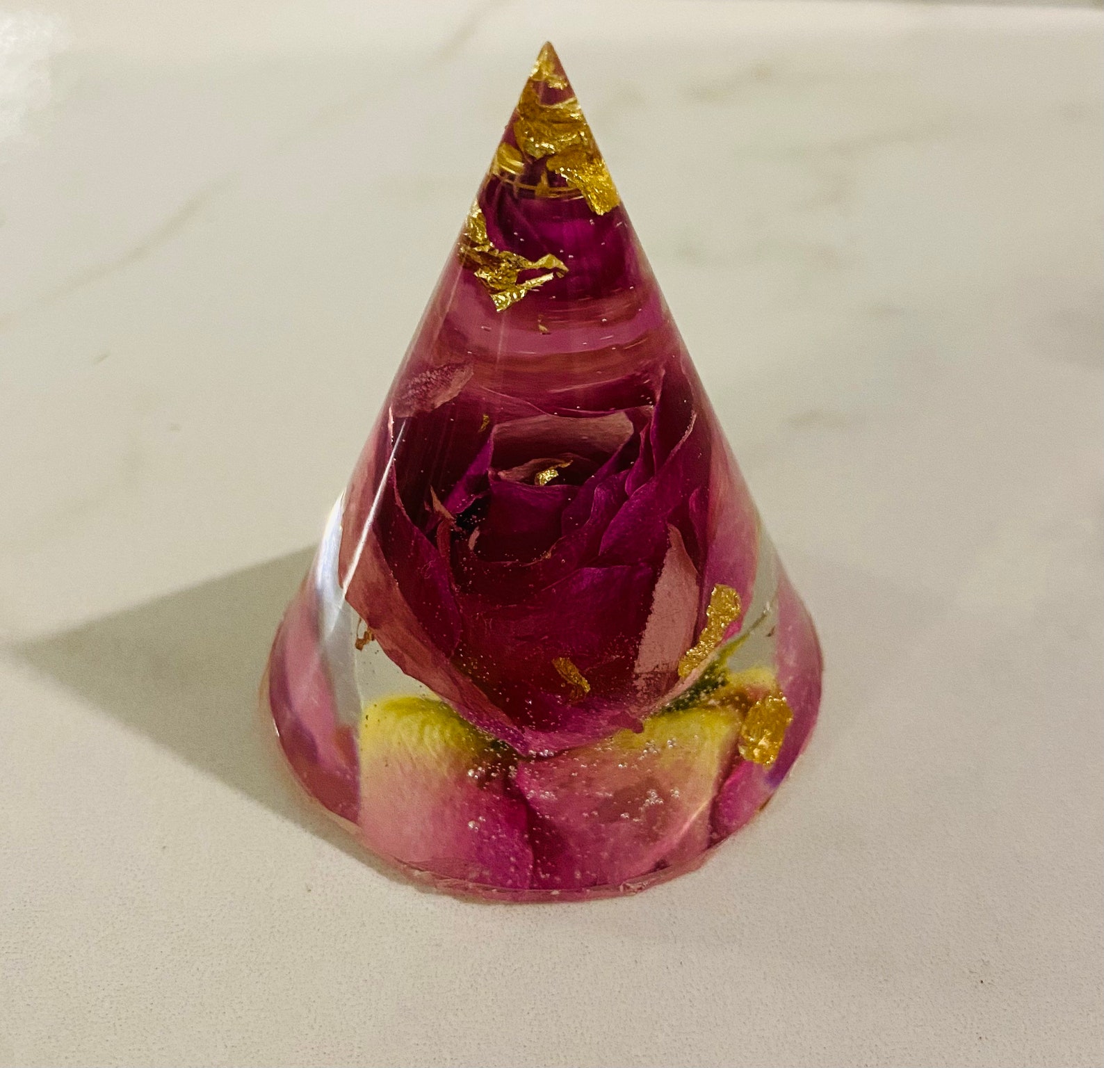 Ring Holder Flower Preservation Resin Ring Holder Cone Etsy