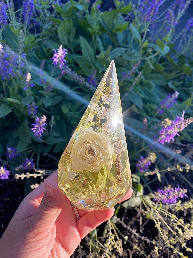 Ring Holder Large With Flowers Ring Holder Cone Wedding Etsy