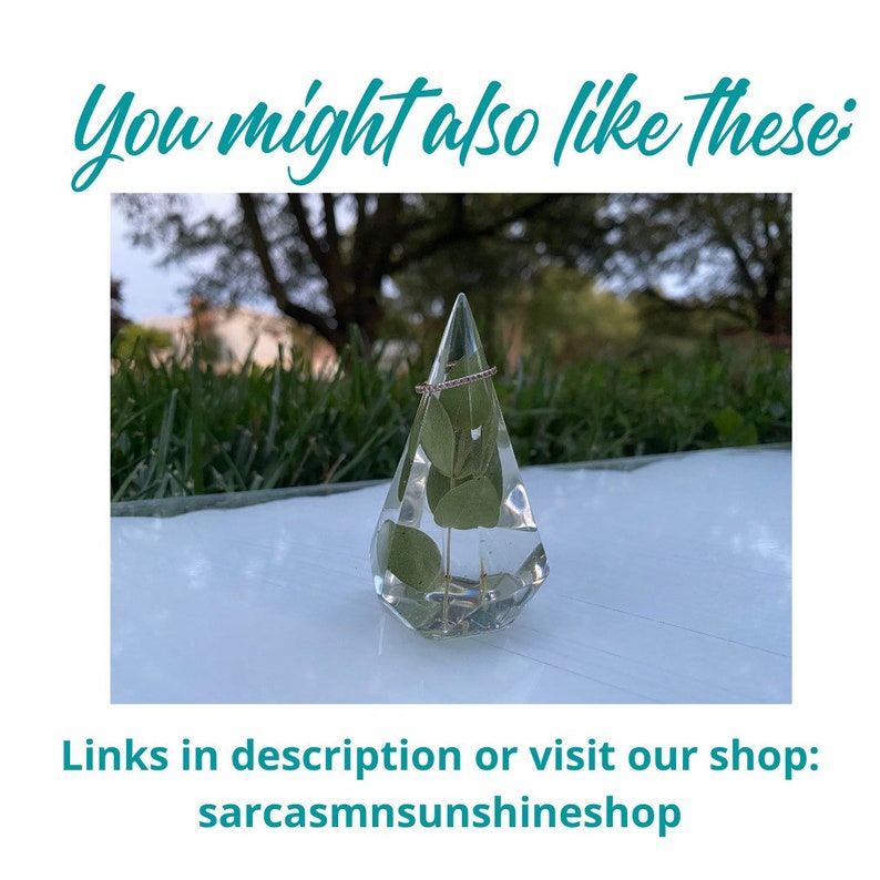 Ring Holder Flower Preservation Resin Ring Holder Cone Etsy