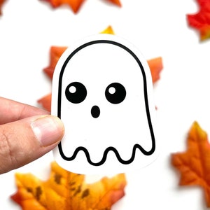 Ghost Kawaii and Cute Spooky Halloween Sticker | Die cut, bullet journal, planner, laptop decal, glossy jumbo sticker