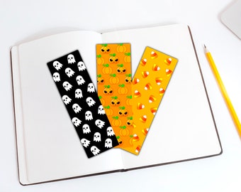 Halloween Bookmark Set- Ghost, Pumpkin/ Jack O Lantern, Candy Corn