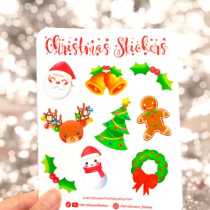 Niedliche & Kawaii Weihnachten Sticker Sheet | Kiss cut, Bullet Journal, Planer, glänzend