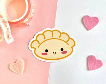 Kawaii Dumpling/ Mandu Asian Food Sticker | Die cut, bullet journal, planner, laptop decal, glossy jumbo sticker, cute & kawaii asian food