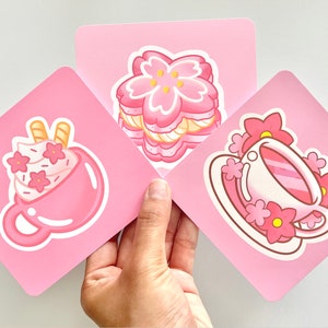 Mini Art Prints / comida linda y kawaii, linda decoración de pared, estampado pastel, estética, mate