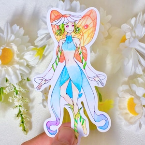 Blaue Fee/ Feen/ Pixie Sticker | Die cut, Bullet Journal, Planer, Laptop, Jumbo Sticker, matt & glänzend