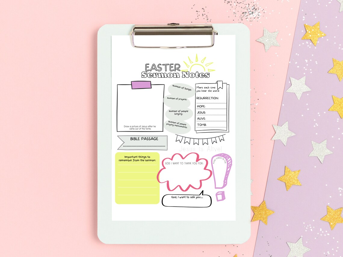 Sermon Notes for Kids, Easter Sermon Notes, Children's Ministry, Kids ...
