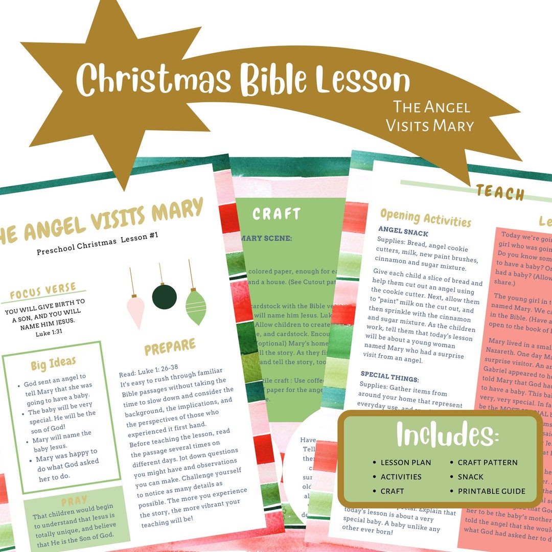 Kids Christmas Bible Lesson, Children's Christmas Bible Lesson