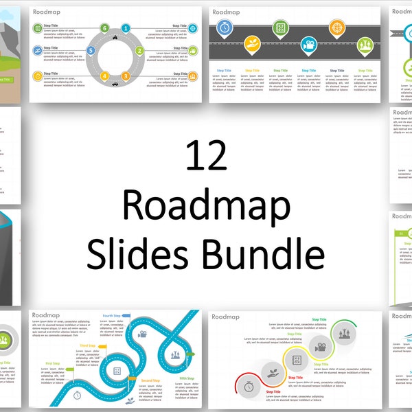 Roadmap PowerPoint Slides Bundle