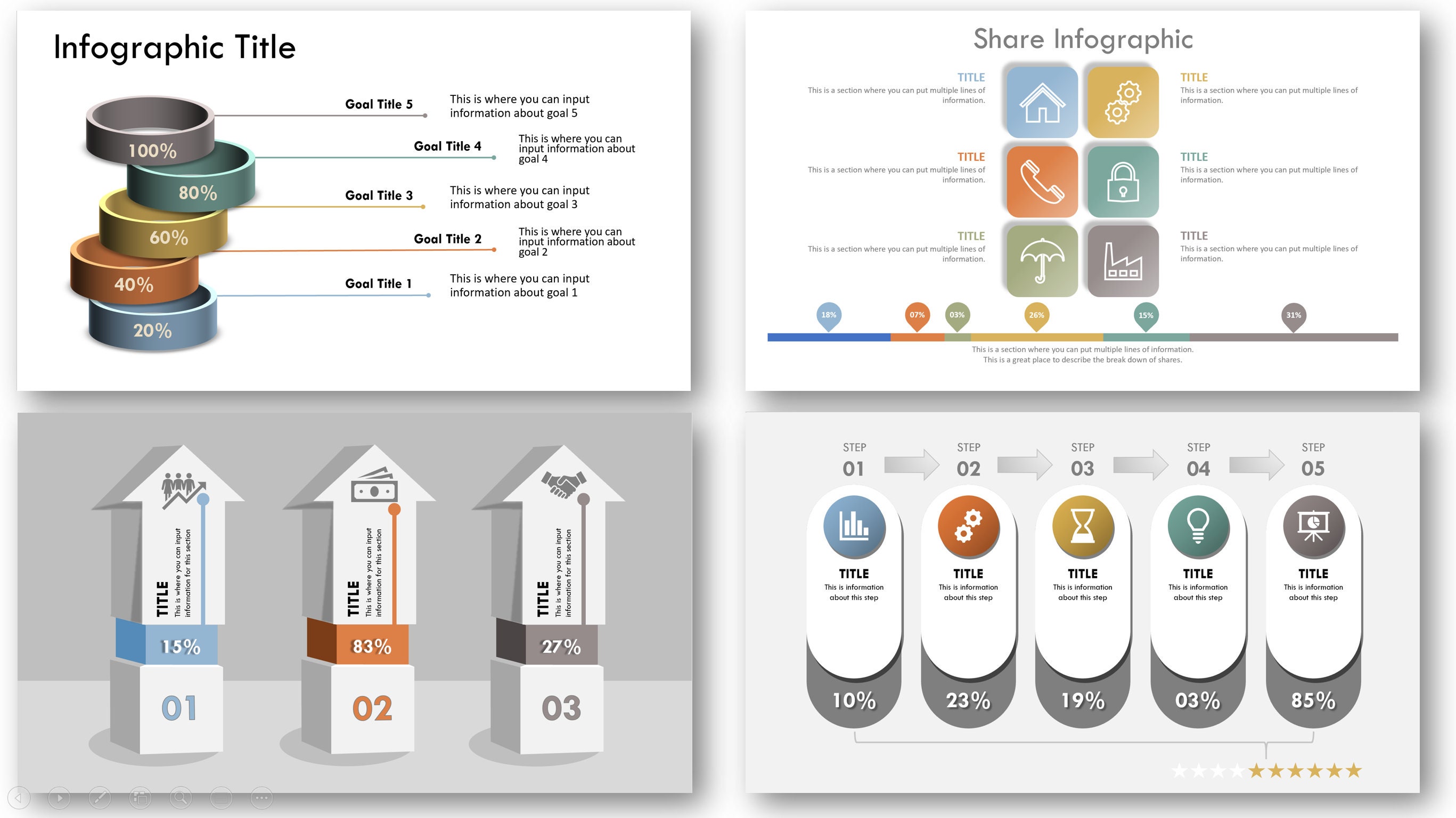 Infographic Powerpoint Slides Bundle - Etsy