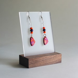 Unique Handmade Colorful Funky Polymer Clay Statement Dangle Earrings