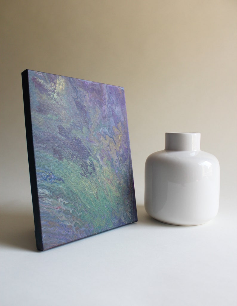 Abstract Colorful Paint Pouring Acrylic Fluid Art Original Painting ...