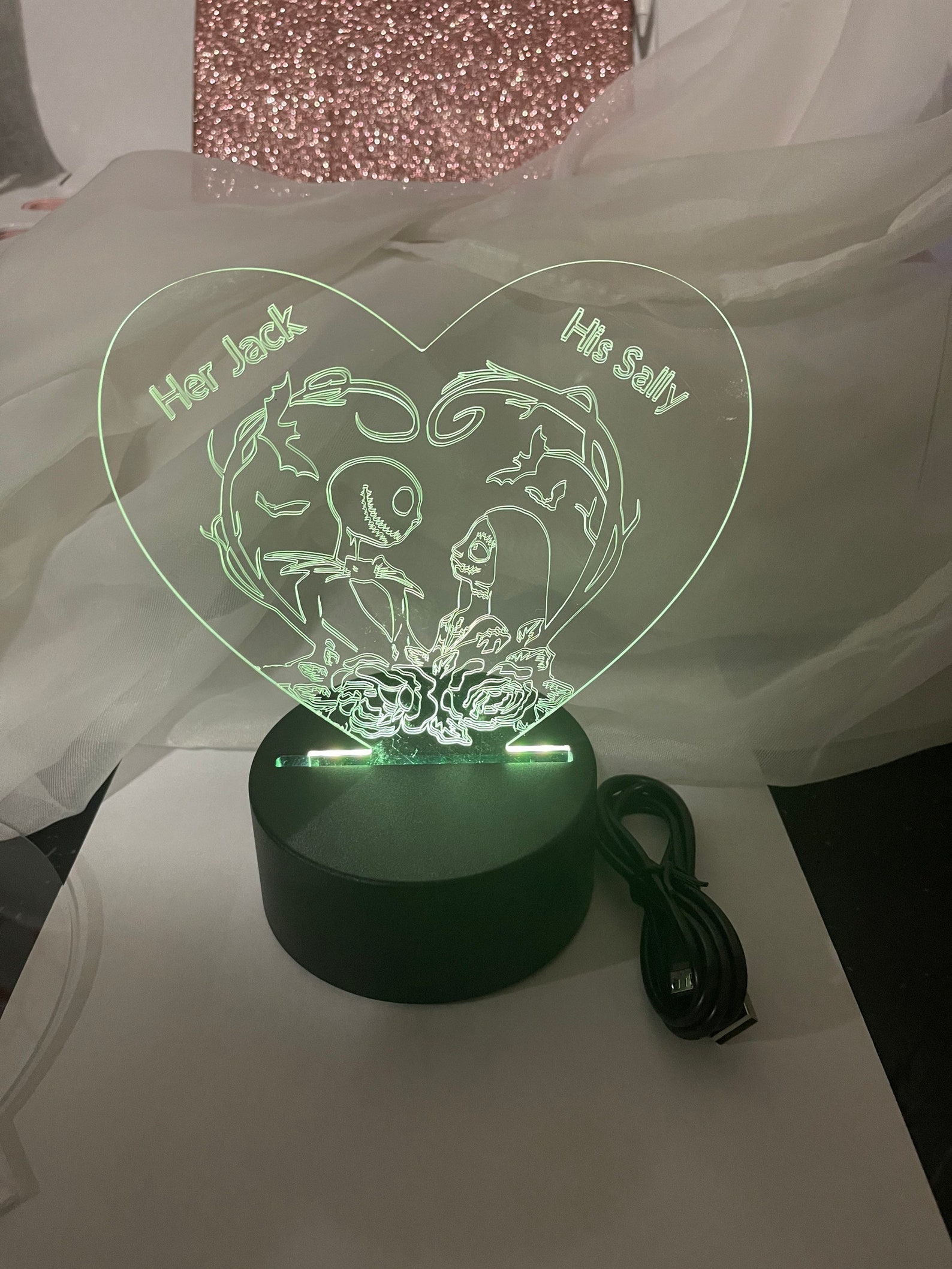 Lámparas led personalizadas Etsy