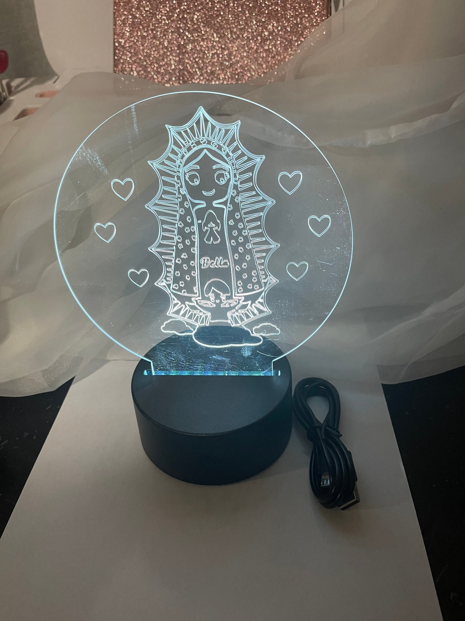 Lámparas led personalizadas Etsy