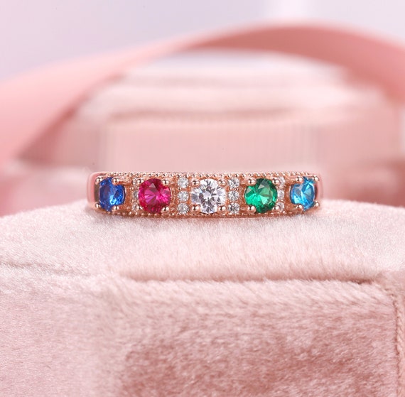 Mothers day ring 5 stones outlet