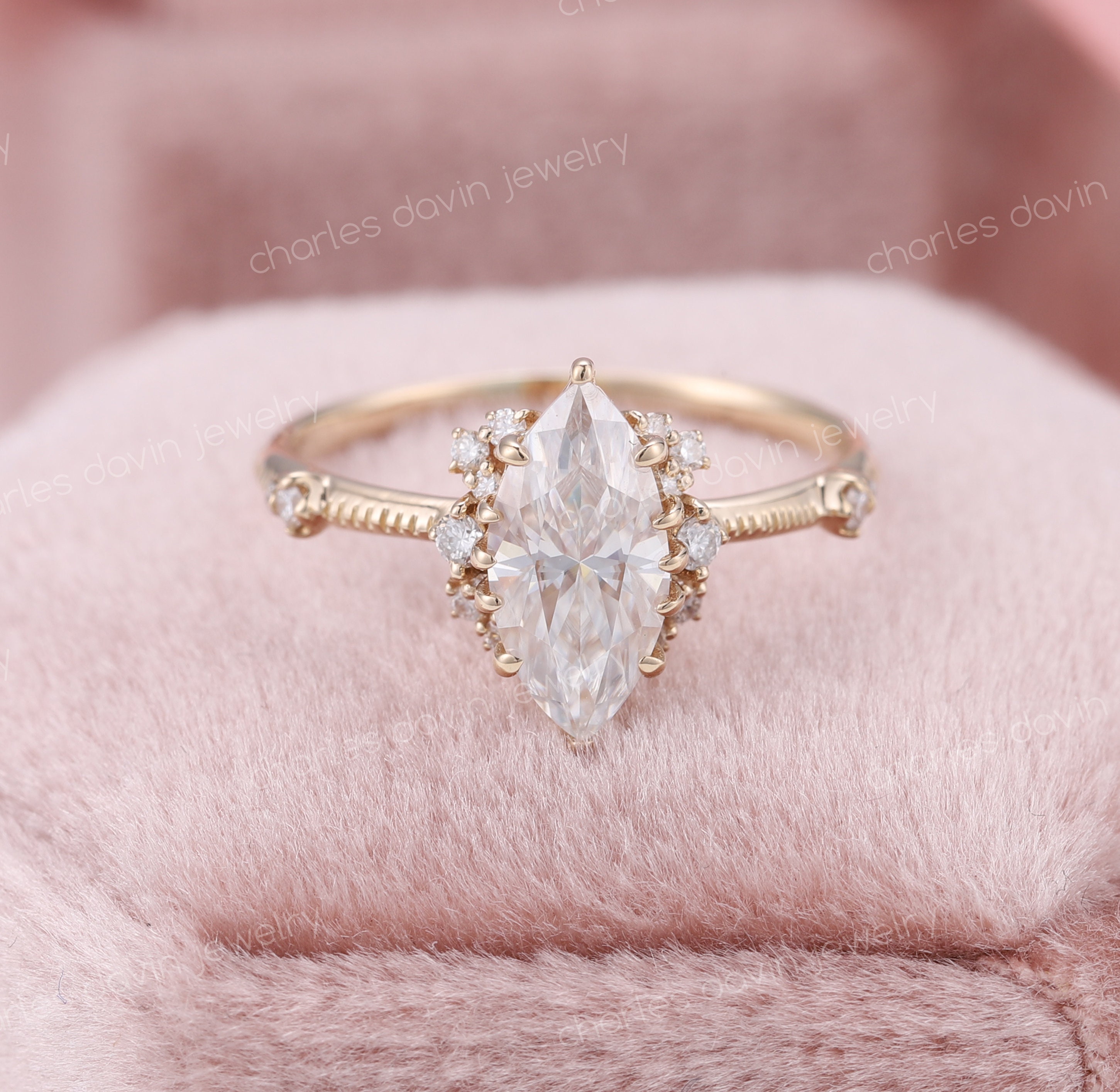 Diamond Flower Engagement Ring Solid Gold Anniversary Ring for Women Chunky  Floral Ring Real Diamond Statement Ring Fine Jewelry Band Ring 