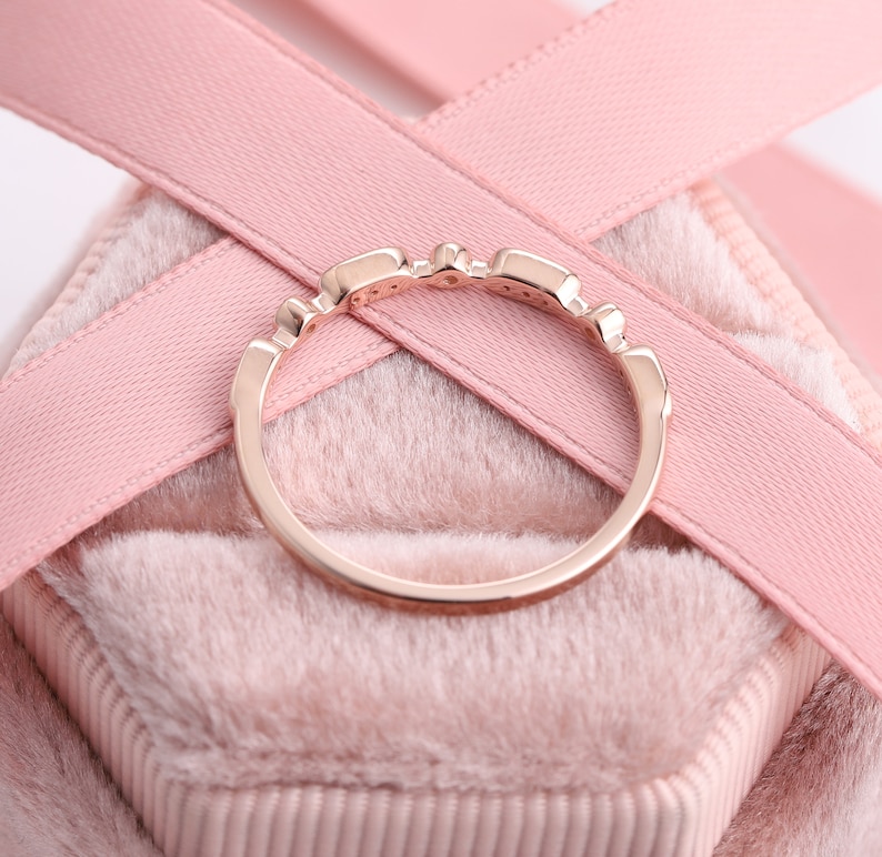 Vintage Everyday Rings Dainty Rose Gold Engagement Ring Etsy