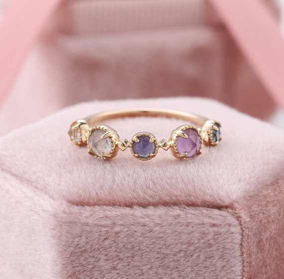 Multi colored outlet stone rings