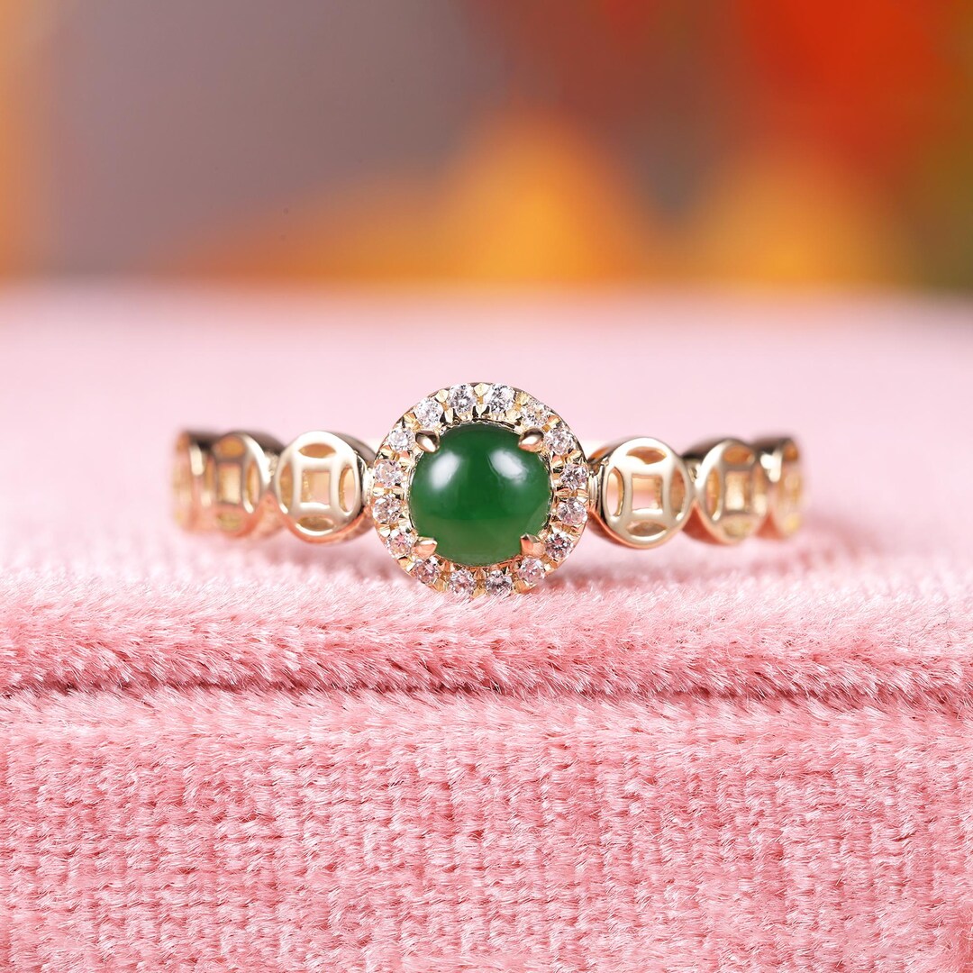 Destin Crystal Ring in Jade Green main image 0
