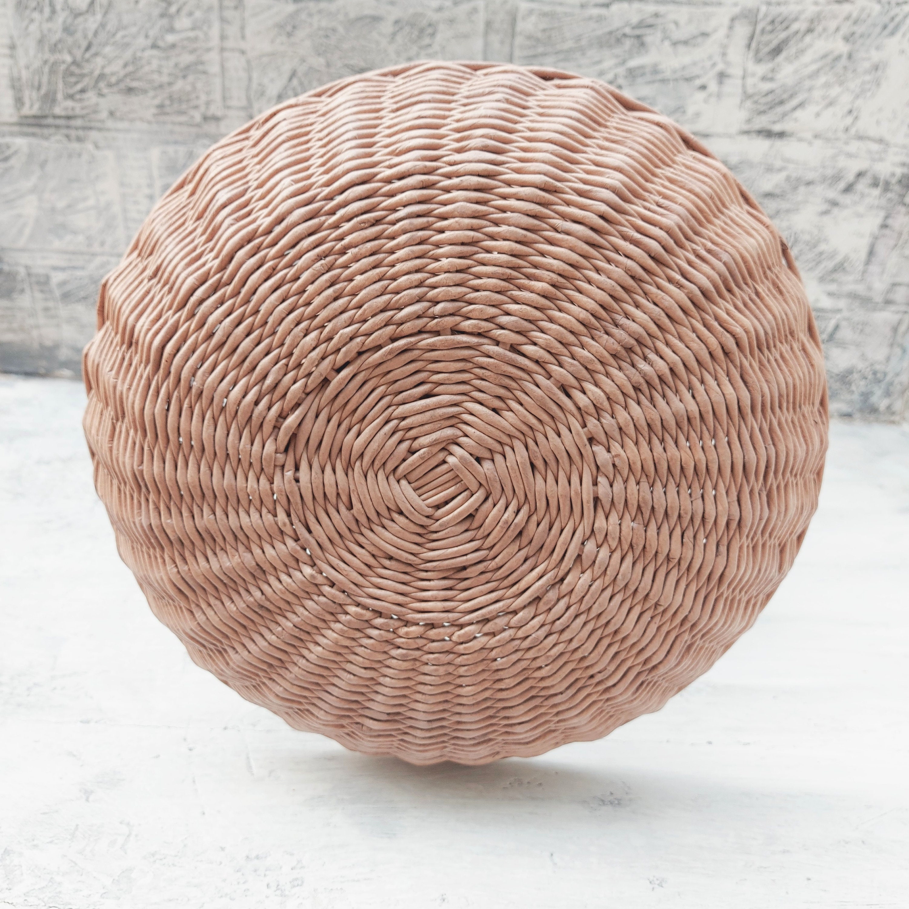 Tiered tray decor Large fruit bowl Threetiered wicker Etsy