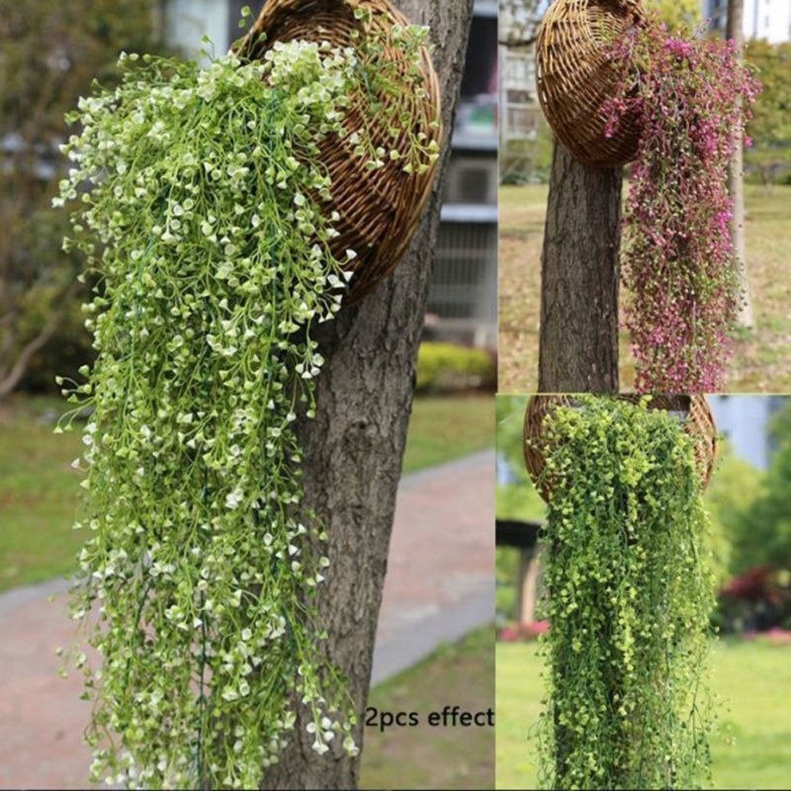 Artificial Fake Silk Flower Vine Garden Decoration Hanging Etsy UK