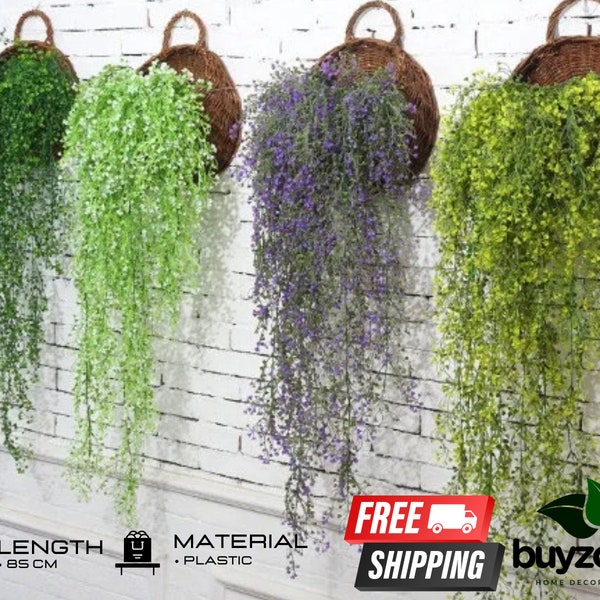 Decorative Silk Flower Vine for Garden and Home, Hanging Garland for Artificial Plant Enthusiasts, Ideal for Wedding Decor and Garden